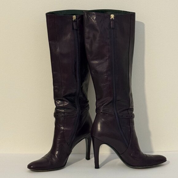 Gucci Luscious Purple Leather Boots Size 7.5 B - Picture 14 of 15